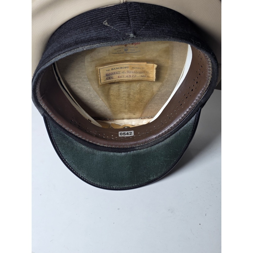 Vintage Bernard US Navy Hat Size : Made In USA : Black White - Picture 10 of 10